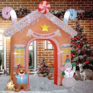 Christmas Outdoor Holiday Yard Decorations Inflatable Gingerbread House Archway - Product Image 1