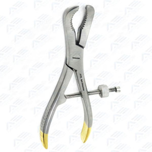 Pince de réduction manuelle à verrouillage rapide en acier inoxydable à mâchoires dentelées courbées pour la réduction des fractures - Product Image 5