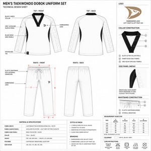 Men's <b>White</b> Judo Uniform 100% Cotton 240g Regular Fit Durable Breathable Quick Dry Lightweight Martial Arts Wear Adults Dravelle - Product Image 6