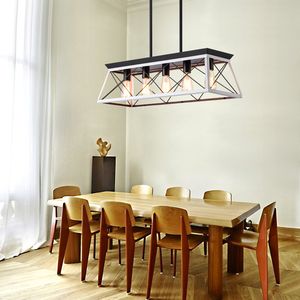 Lampadario Industriale Moderno da 32 Pollici Bianco e Nero a 5 Luci con Gabbia Metallica Regolabile - W134065438/L1001 - Product Image 2