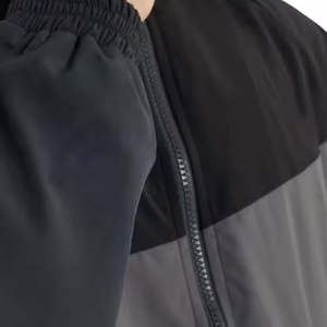 Ensemble de survêtement deux pièces élégant pour homme, coupe-vent, color block, faible MOQ, décontracté, sportif - Product Image 2