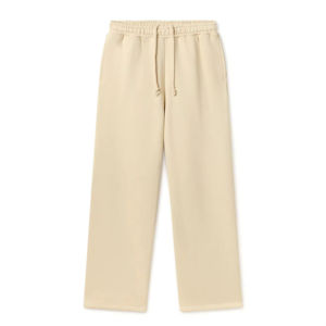 Pantalon droit plissé à taille mi-haute en coton et lin léger et écologique pour femme, collection Printemps/Été, élastique, coloré et délavé - Product Image 6