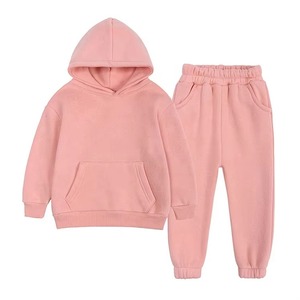 Ensemble de vêtements pour adolescents en coton OEM, ensemble de sweat-shirt et de pantalon long en jersey, 2 pièces, survêtements pour bébés, vêtements assortis pour enfants, ensemble de survêtement - Product Image 1