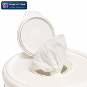 1L Wet Wipes <b>Bucket</b> <b>with</b> Flip Top <b>Lid</b> for Wipe Dispensing, Leakproof Storage Solution - Product Image 3