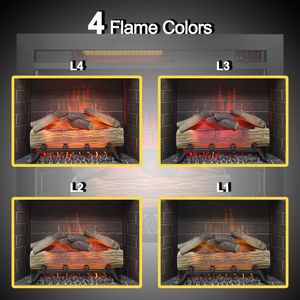 Insert de cheminée électrique infrarouge de 28 pouces avec chauffage décoratif à écran tactile avec effet sonore de fissuration - Product Image 4