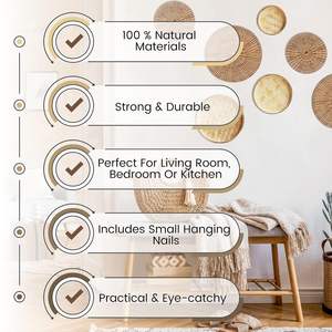 Escultura Decorativa de Bambú para Pared, Decoración para Sala de Estar y Hogar - Product Image 2