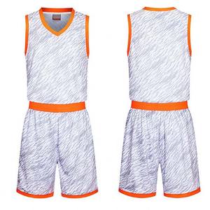 Conjunto de Uniformes de Baloncesto Estampados, Pantalones Cortos, Camiseta sin Mangas con Cuello en V, 100% Poliéster, Secado Rápido, Transpirable, Ropa Deportiva - Product Image 5