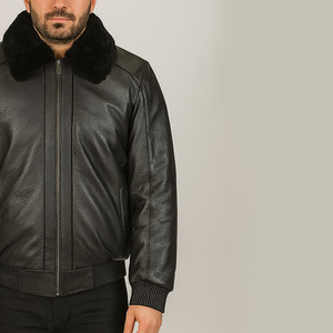 Veste d'hiver pour homme de qualité supérieure au meilleur prix, en cuir véritable, coupe-vent, imperméable, teinte unie, toutes tailles disponibles - Product Image 2