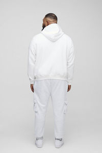 Sweat à capuche zippé en polyester/coton, vierge, écologique, hiver, coupe oversize, unisexe, personnalisable, vente en gros, impression numérique, broderie perlée - Product Image 2