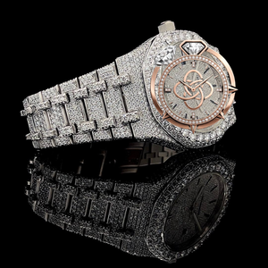 Reloj de Lujo para Hombre con Diamantes Moissanite, Completamente Adornado con Piedras VVS, Reloj de Pulsera - Product Image 2