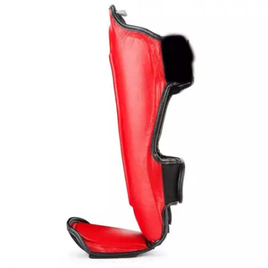 New Sports Safety Cowhide Leather Shin <b>Foam</b> <b>Pad</b> MMA Kick Boxing Leg Guards and Shin Guard Protective Foot Gear - Product Image 3