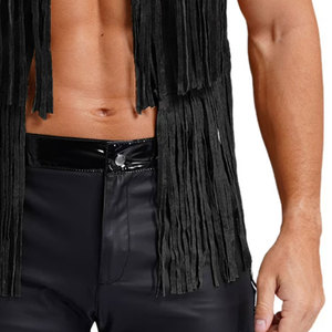 New Wholesale Price Top Quality Super Rider Waistcoat Genuine Suede Leather Motorcycle <b>Vest</b> Biker Leather <b>Vest</b> For Men - Product Image 6