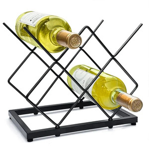 Porte-bouteille en métal, couleur personnalisée, porte-bouteille en fil de fer, porte-bouteille à vin classique et élégant, prix de gros - Product Image 2