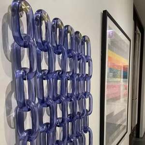 Escultura Moderna Ecológica de Resina con Eslabones de Cadena, Hecha a Mano, Colorida, Decorativa para Colgar en la Pared, Ideal para Sala de Estar, Bodas, Diwali - Product Image 1