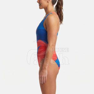Traje de Baño Deportivo de Una Pieza para Mujer, Personalizado con Sublimación, de Secado Rápido, Tejido Elástico, para Playa y Deportes Acuáticos - Product Image 5
