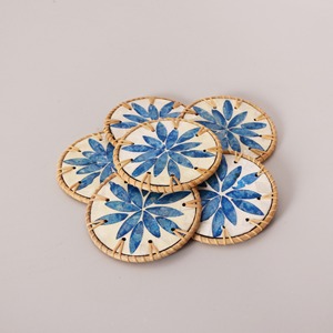 Woven rattan <b>coaster</b> to display candle wholesale price teacup saucer top-pick <b>drink</b> cup <b>coasters</b> - Product Image 2