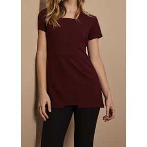 Tunique décontractée pour femme, haut de salon de beauté, chemise uniforme à manches courtes pour thérapeute de spa, chemisier de travail boutonné tissé pour coiffeuse et massothérapeute - Product Image 5