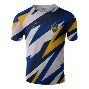 Camiseta de Fútbol Personalizada para Hombre, Manga Corta, Cuello Redondo, Impresión Sublimada, Rojo y Azul, Logotipo Personalizado, 100% Poliéster, Proveedor al por Mayor - Product Image 3
