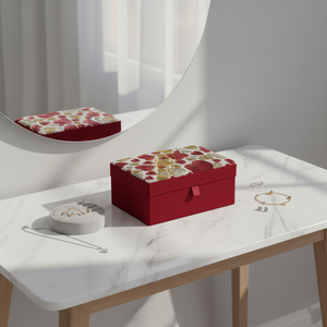 NOORIMS AKBAR HANDICRAFTS Handmade Floral Beaded Jewelry Storage Box Multicolored Embroidery Organizer Special Gift Valentine's - Product Image 2