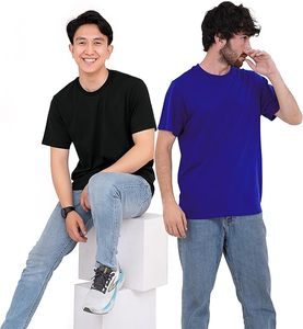 เสื้อยืดลำลองผ้าฝ้ายออร์แกนิค 100% ทรงปกติ พิมพ์ลายดิจิทัลคุณภาพสูง พร้อมโลโก้แบบกำหนดเอง ดีไซน์เรียบง่าย สำหรับผู้ชาย - Product Image 4