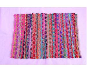 พรมเช็ดเท้าผ้าฝ้ายรีไซเคิลแบบขายส่ง ดีไซน์ทอมือทนทาน ขนาดสั่งทำได้ สำหรับบ้านและโรงแรม - Product Image 1