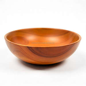 Bol en bois d'acacia artisanal écologique de qualité supérieure, élégant, religieux, moderne, pour la table, la maison, la cuisine, le service de nourriture - Product Image 1