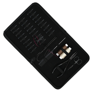 Customizable Black Hair Extension tools Accessories Set Flat Crimping Plier Loop Threader Pulling <b>Hook</b> Mini Scissor & Comb tools - Product Image 1