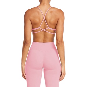 Ensemble de sport deux pièces sans couture de haute qualité pour femmes, leggings taille haute et soutien-gorge de sport à bretelles - Product Image 3