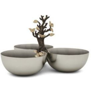 Centre de table haut de gamme avec intérieur blanc et extérieur plaqué or, articles de service pour aliments, bols de luxe, ustensiles de cuisine au prix le plus bas - Product Image 2