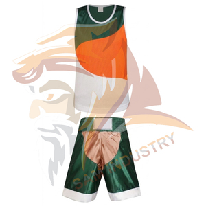 Nouveaux uniformes de boxe professionnels fabriqués sur mesure en polyester/coton avec impression par transfert thermique - Product Image 2