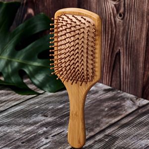 Bamboo Paddle Hair <b>Brush</b> Wooden Hair Grooming <b>Brush</b> with Massage Pins Suitable for Salon Home Daily Hair Care - Product Image 6
