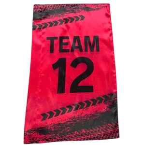 Drapeau rectangulaire en polyester noir pour équipe de combat MMA, impression numérique durable, mât en aluminium - Product Image 2