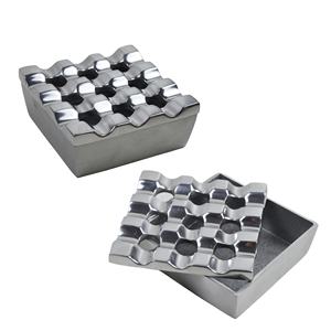 ถาดสูบบุหรี่อลูมิเนียมสำหรับห้องประชุมคณะกรรมการดีไซน์คลาสสิกถาดโลหะครึ่งไข่ขัดเงาแบบสมบูรณ์ - Product Image 2