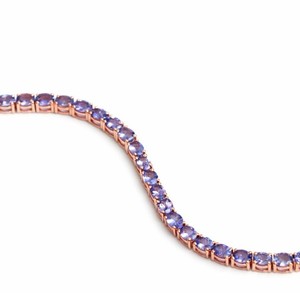 Natural Tanzanite Stone <b>Charm</b> Bracelet 925 Sterling Silver Gold Plated Luxury Elegant Gemstone Fine Jewelry Gift for Women - Product Image 2