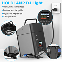 U`King - Juego de 4 Luces LED RGBWA+UV 6 en 1 de 6x18W con Bolsa de Transporte, Luces de Escenario Inalámbricas con Batería para DJ, Bodas, Fiestas y Espectáculos