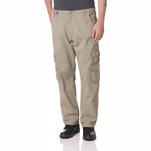 Pantalon cargo décontracté pour homme, coupe droite, pas cher, durable, tissu 100% coton, brodé, respirant, imperméable, écologique - Product Image 1