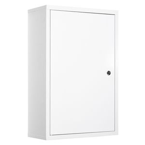 Armadietto Portamedicinali in Acciaio Bianco 24x16 a 3 Ripiani, Montabile a Parete con Serratura per Arredo Bagno - Product Image 1