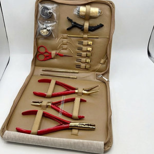 Professional Stainless Steel Red Gold Hair <b>Extension</b> Tools Kit Micro Links Removal Pliers Clips <b>Beads</b> Thread & Alligator clip - Product Image 1