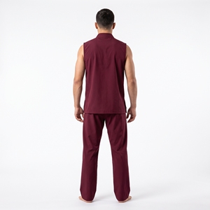 Uniforme de Taekwondo International Dumela, couleur bordeaux, en coton respirant, taille haute, personnalisable, durable, pour arts martiaux - Product Image 4