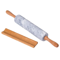 Support et porte-rouleau à pâtisserie en bois de manguier et marbre blanc, accessoires de cuisine, produit le plus vendu et très demandé