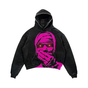 Sudadera con Capucha Estilo Y2K para Halloween, Diseño Gótico Informal con Estampado de Letras y Calaveras, Sudadera de Moda para Hombre, Ropa Harajuku - Product Image 1