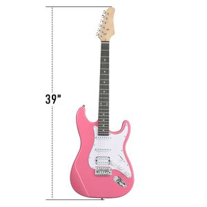 Kit Chitarra Elettrica KST Elegante Rosso Rosa con Pickup HSS, Amplificatore 5W, Borsa, Tracolla, Corde e Accessori per Strumenti Musicali - Product Image 4