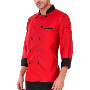 เสื้อเชฟผ้าแคนวาสคุณภาพสูง OEM สำหรับร้านอาหาร โรงแรม ใช้ในงานครัว สีและขนาดปรับแต่งได้ เสื้อเชฟแบบ unisex - Product Image 1