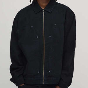 Chaqueta de Trabajo de Lona Marrón Gruesa para Hombre, Estilo Vintage, Oversize, con Cremallera, de Algodón Duck, Útil, Personalizada, Optimizada para SEO - Product Image 4