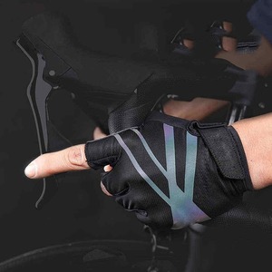 Gants de cyclisme unisexes de haute qualité, à doigts complets, respirants, compatibles écran tactile, avec fermeture éclair, en polyester/coton/cuir, logo personnalisé pour - Product Image 6