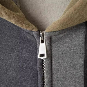 Sweat à capuche zippé en molleton pour homme, style rétro, 100 % coton, imprimé personnalisé, délavé à l'acide - Product Image 6