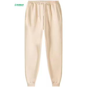 Sweat-shirt à capuche uni coupe classique Behram International Streetwear, pantalon de survêtement évasé en coton écologique pour l'entraînement - Product Image 1