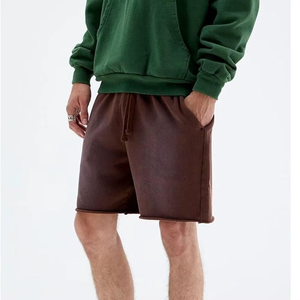 Men Solid Color Drawstring Shorts Mid Waist Knitted Cotton Casual Bermuda Shorts With Pockets Breathable Style - Product Image 5