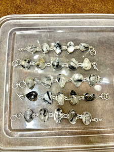 Piedra lunar Natural de Plata de Ley 925, pulsera de rutilo, cabujón ajustable, joyería de piedras preciosas, regalo de fiesta perfecto de moda para mujer - Product Image 2