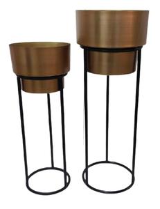 Macetero Metálico Moderno con Soporte, Maceta Decorativa para Interiores, Soporte Alto de Hierro para Plantas, para Sala de Estar, Balcón, Jardín, Hogar - Product Image 2